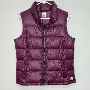 Victoria’s Secret PINK puffer vest maroon burgundy small